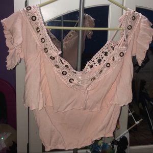 Crop top shirt in Pink